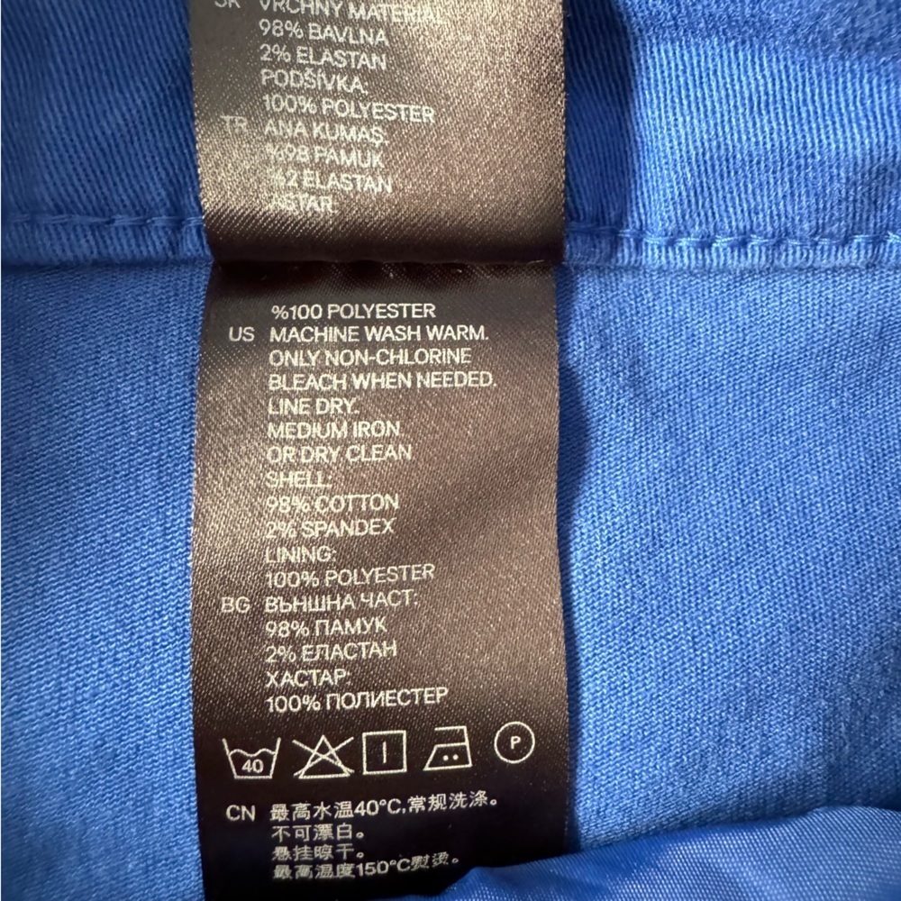H&M Blue Twill Shorts, Size 8 - Picture 4 of 8